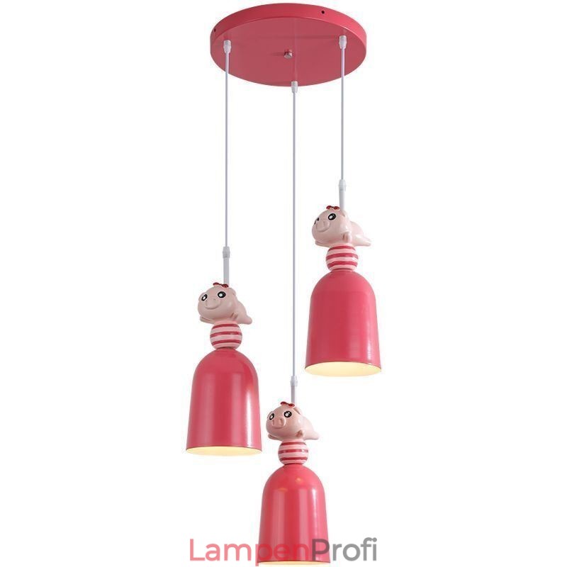 Moderne Pendelleuchte Schmiedeeisen Rosa Harz Piggy Deckenleuchte