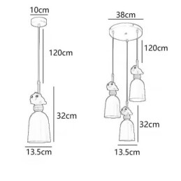 Moderne Pendelleuchte Schmiedeeisen Rosa Harz Piggy Deckenleuchte