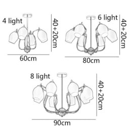Nordic Pendelleuchte Kreative Schmiedeeisen Kupfer Natürliche Farbe Staubblatt Deckenleuchte