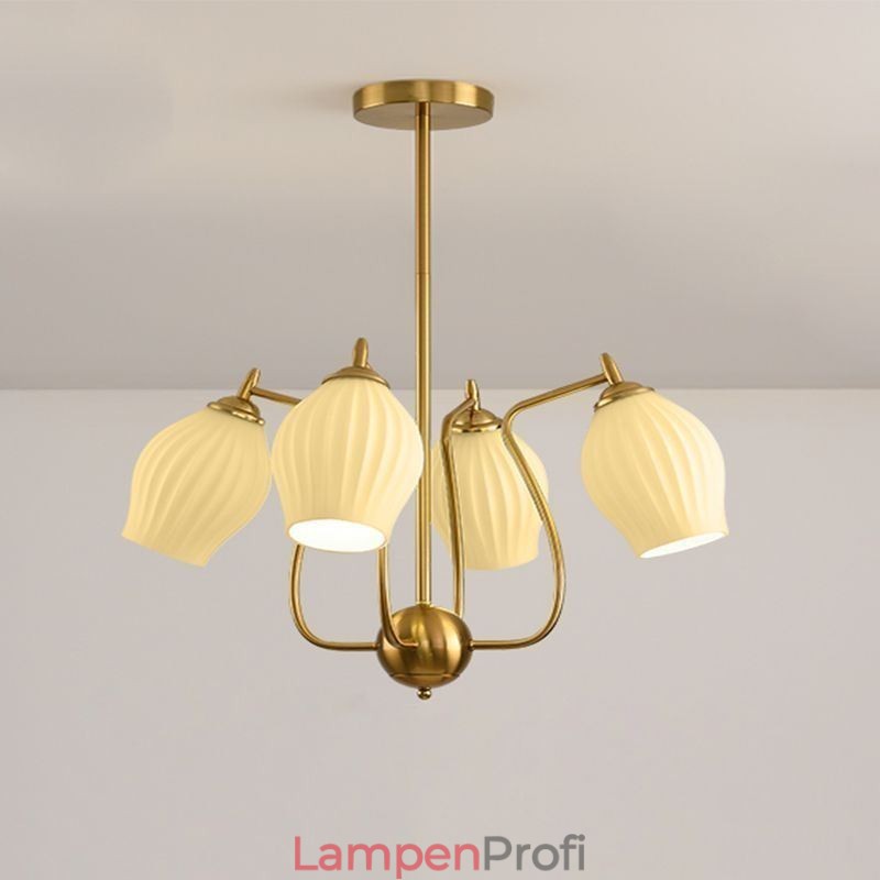 Nordic Pendelleuchte Kreative Schmiedeeisen Kupfer Natürliche Farbe Staubblatt Deckenleuchte