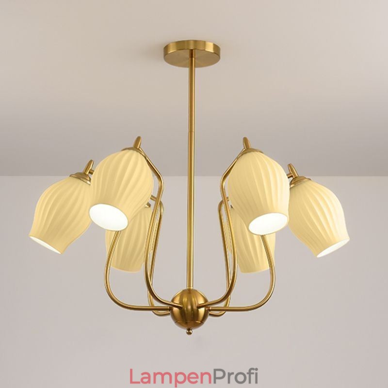 Nordic Pendelleuchte Kreative Schmiedeeisen Kupfer Natürliche Farbe Staubblatt Deckenleuchte