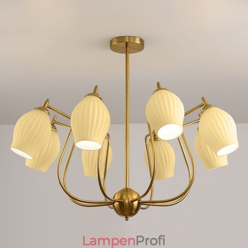 Nordic Pendelleuchte Kreative Schmiedeeisen Kupfer Natürliche Farbe Staubblatt Deckenleuchte