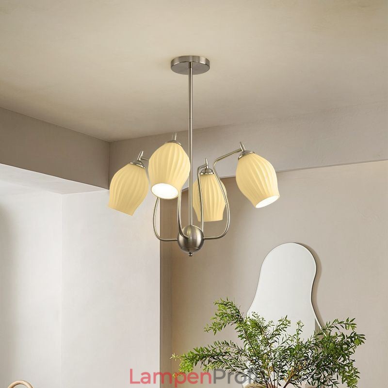 Nordic Pendelleuchte Kreative Schmiedeeisen Sand Nickel Blume Staubblatt Deckenleuchte