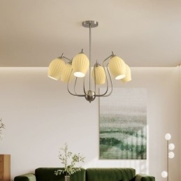 Nordic Pendelleuchte Kreative Schmiedeeisen Sand Nickel Blume Staubblatt Deckenleuchte