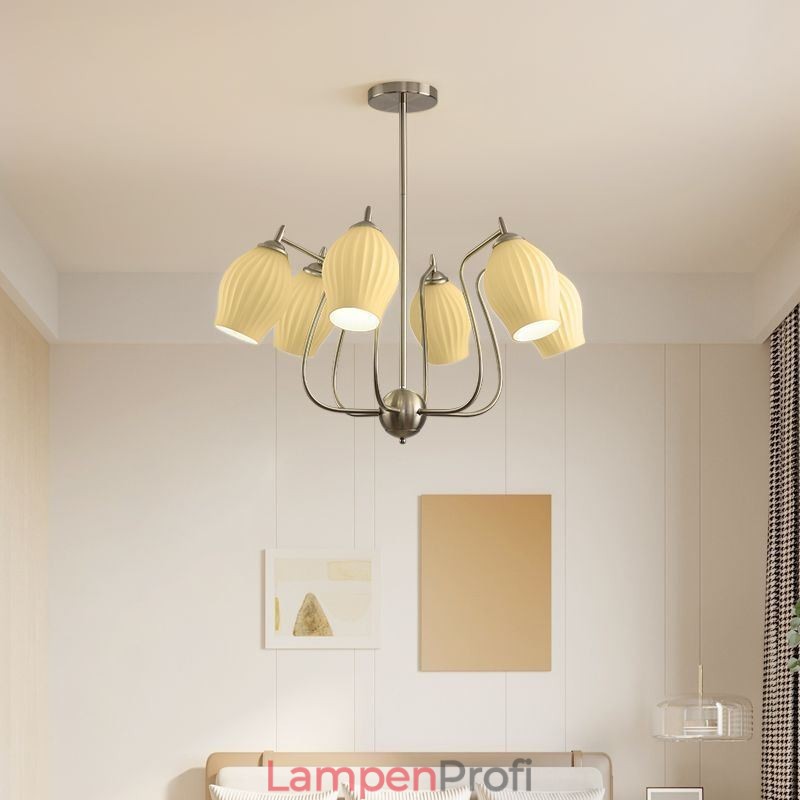 Nordic Pendelleuchte Kreative Schmiedeeisen Sand Nickel Blume Staubblatt Deckenleuchte