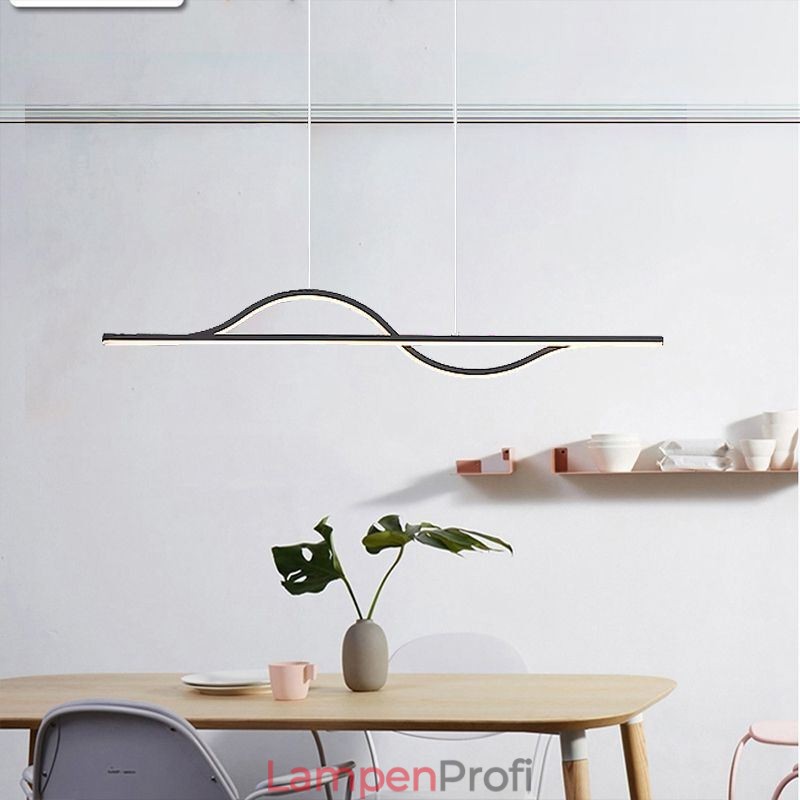 Stilvolle Pendelleuchte Aluminium Art Wave Deckenlampe