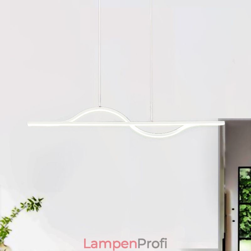 Stilvolle Pendelleuchte Aluminium Art Wave Deckenlampe