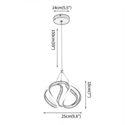 Pendelleuchte Aluminium Art Kleine Kürbis Deckenleuchte