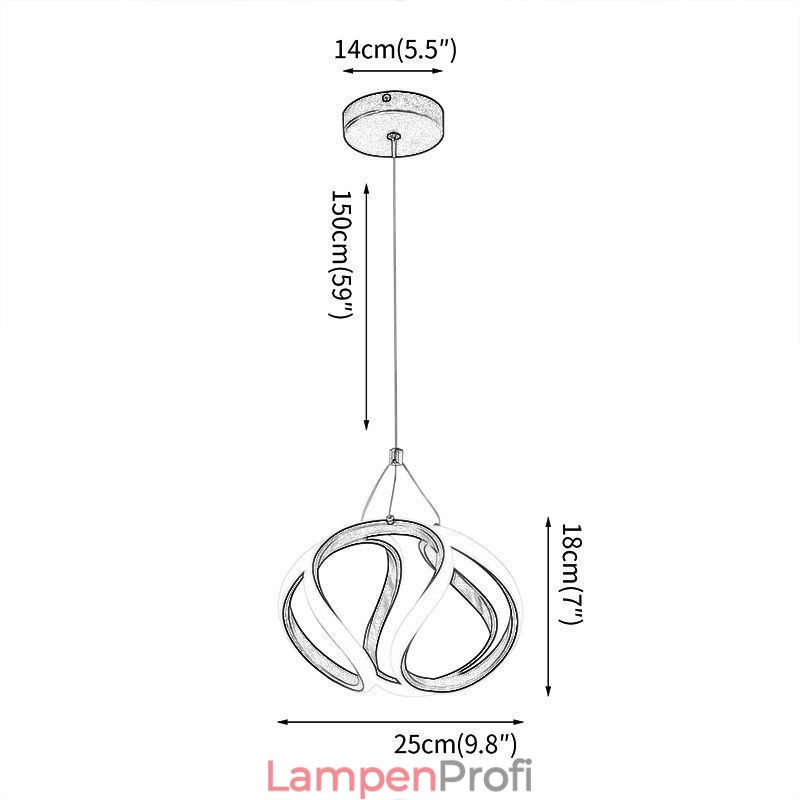 Pendelleuchte Aluminium Art Kleine Kürbis Deckenleuchte