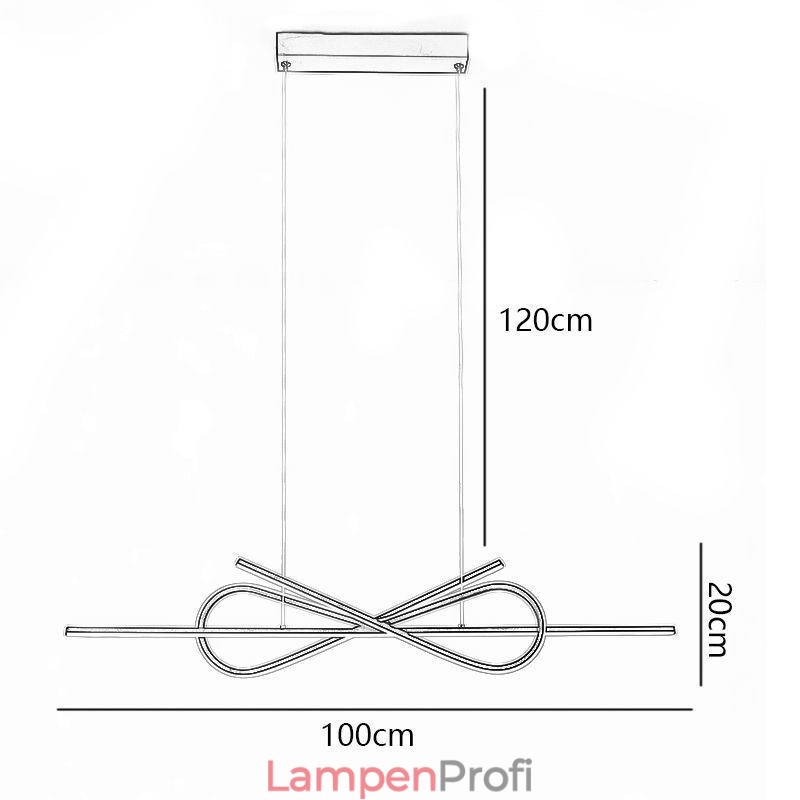 Einfache Pendelleuchte Aluminium Art Bowknot Deckenleuchte