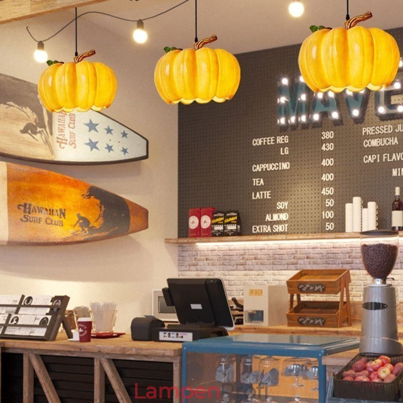 Japanische Retro Kürbis Pendelleuchte Kreative Deckenleuchten