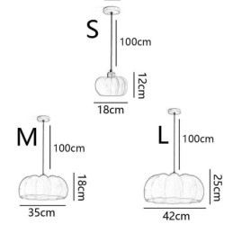 Einkopf-Kürbis-Pendelleuchte, japanische Retro-Deckenleuchte