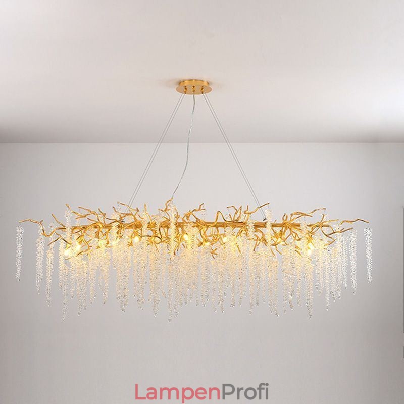 Nordische Pendelleuchte Golden Branch G9 Glas Kronleuchter
