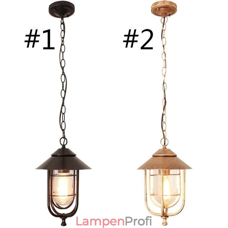 Amerikanischen Retro Outdoor Licht Wasserdicht Vogelkäfig Form Anhänger Licht