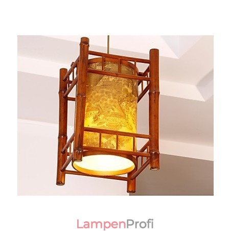 Retro Laterne Holz Bambus Kronleuchter Retro Laterne Holz Bambus Kronleuchter