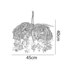 Home Pendelleuchte Industriestil Künstliche Pflanze dekoriert Kronleuchter