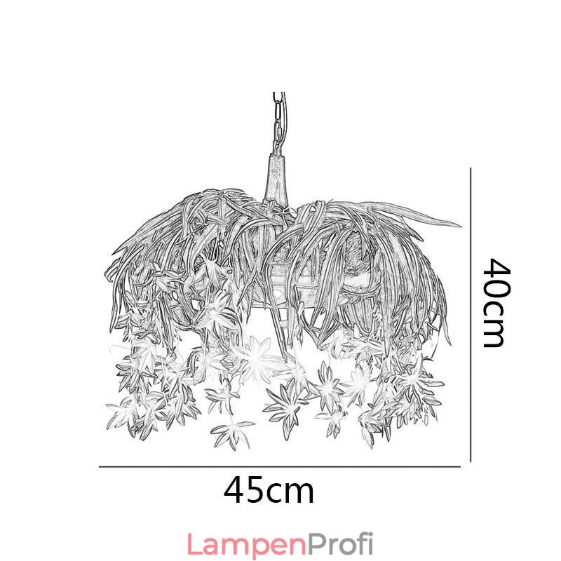 Home Pendelleuchte Industriestil Künstliche Pflanze dekoriert Kronleuchter