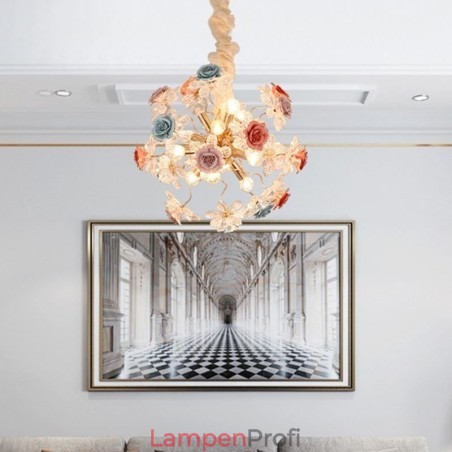 Dekorative Pendelleuchte Moderner Kristallblumen-Kronleuchter