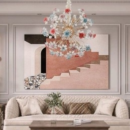 Dekorative Pendelleuchte Moderner Kristallblumen-Kronleuchter