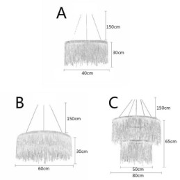 Luxus Quaste Pendelleuchte Runder Kronleuchter