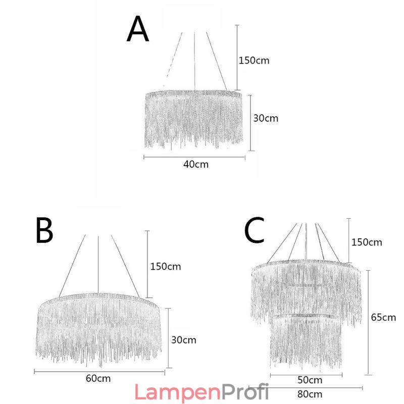 Luxus Quaste Pendelleuchte Runder Kronleuchter