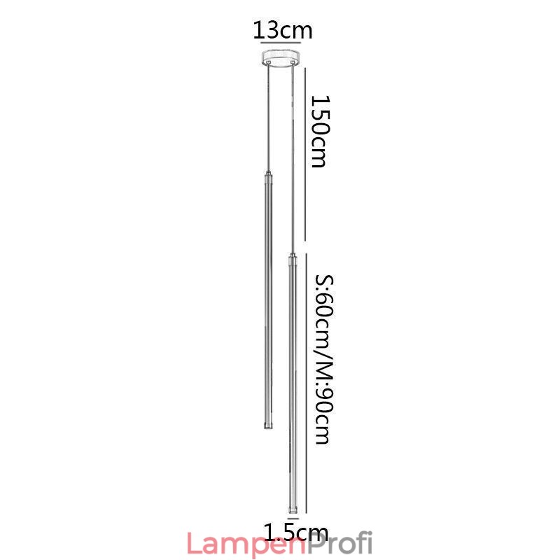 Pendelleuchte Nordic Long Tube Hängelampe Insel