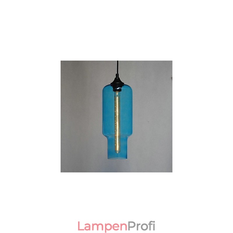 Modern Glass Pendant Light in Brown Bubble Design