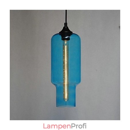 Modern Glass Pendant Light in Brown Bubble Design