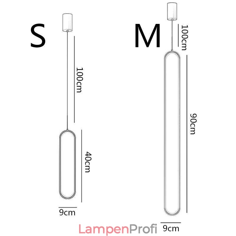Moderne Pendelleuchte Minimalistische ovale Pendelleuchte