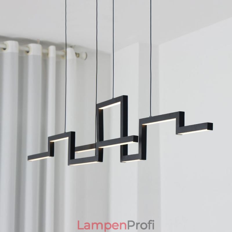 Moderne Pendelleuchte Acryl Schwarz Kronleuchter