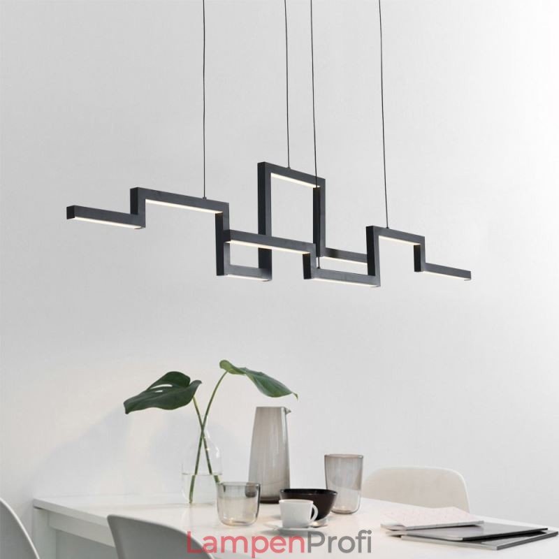 Moderne Pendelleuchte Acryl Schwarz Kronleuchter