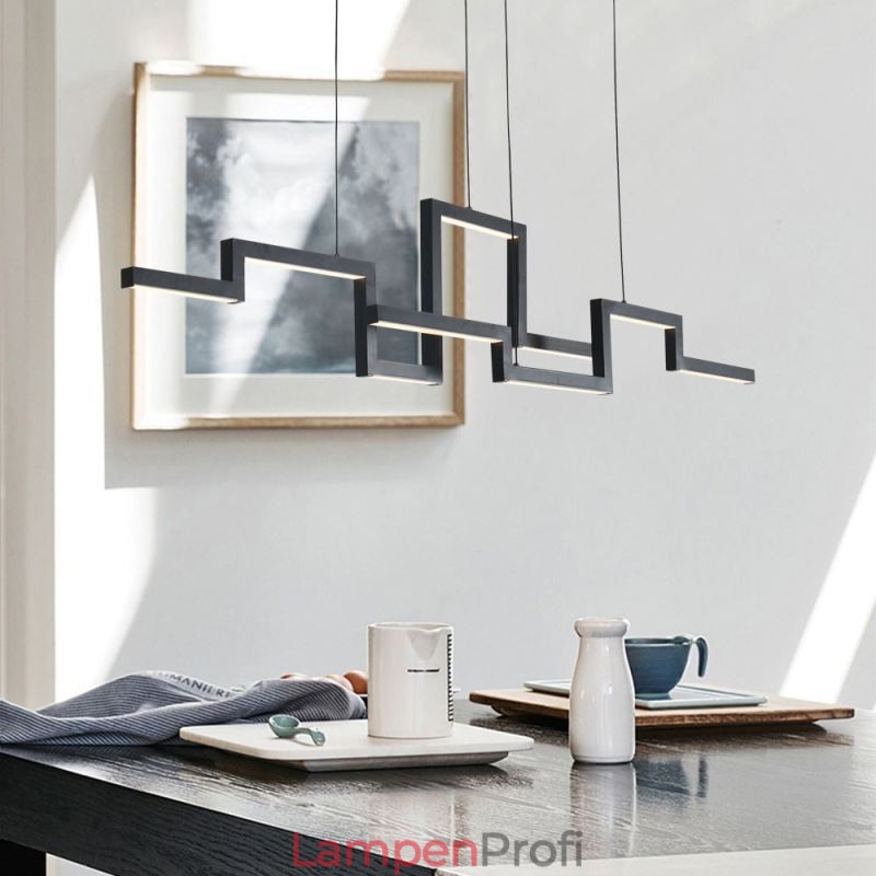 Moderne Pendelleuchte Acryl Schwarz Kronleuchter