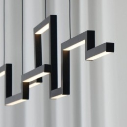 Moderne Pendelleuchte Acryl Schwarz Kronleuchter