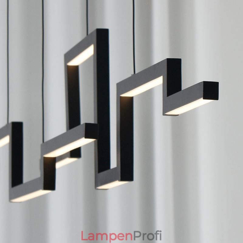 Moderne Pendelleuchte Acryl Schwarz Kronleuchter