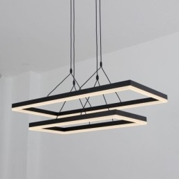 Moderner Rahmen Pendelleuchte Acryl Schwarz Kronleuchter