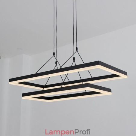 Moderner Rahmen Pendelleuchte Acryl Schwarz Kronleuchter Moderner Rahmen Pendelleuchte Acryl Schwarz Kronleuchter
