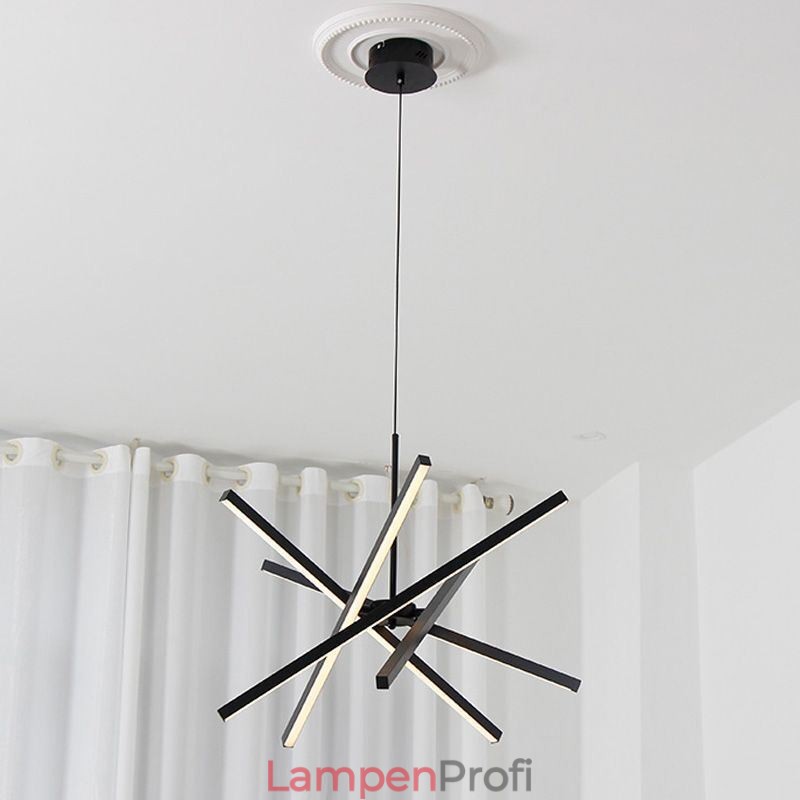 Moderne Pendelleuchte Dimmbare Schwarze Streifen Deckenlampe