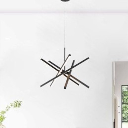 Moderne Pendelleuchte Dimmbare Schwarze Streifen Deckenlampe