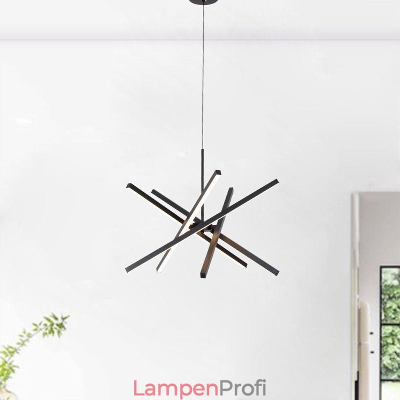 Moderne Pendelleuchte Dimmbare Schwarze Streifen Deckenlampe