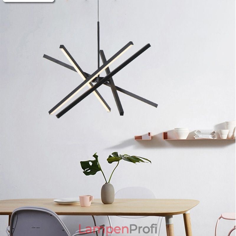 Moderne Pendelleuchte Dimmbare Schwarze Streifen Deckenlampe