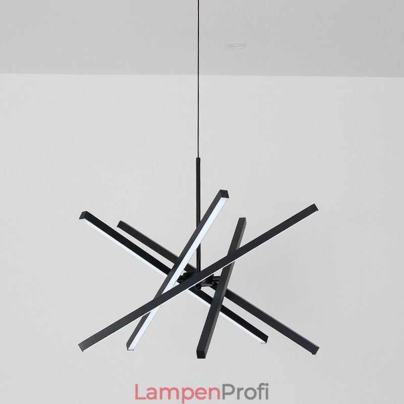 Moderne Pendelleuchte Dimmbare Schwarze Streifen Deckenlampe