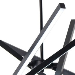 Moderne Pendelleuchte Dimmbare Schwarze Streifen Deckenlampe