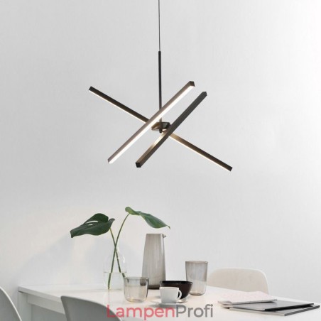 Moderne Pendelleuchte Dimmbare Schwarze Streifenlampe Moderne Pendelleuchte Dimmbare Schwarze Streifenlampe