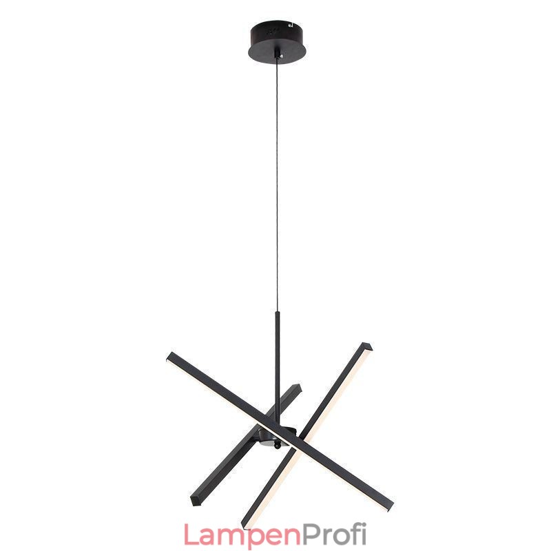 Moderne Pendelleuchte Dimmbare Schwarze Streifenlampe