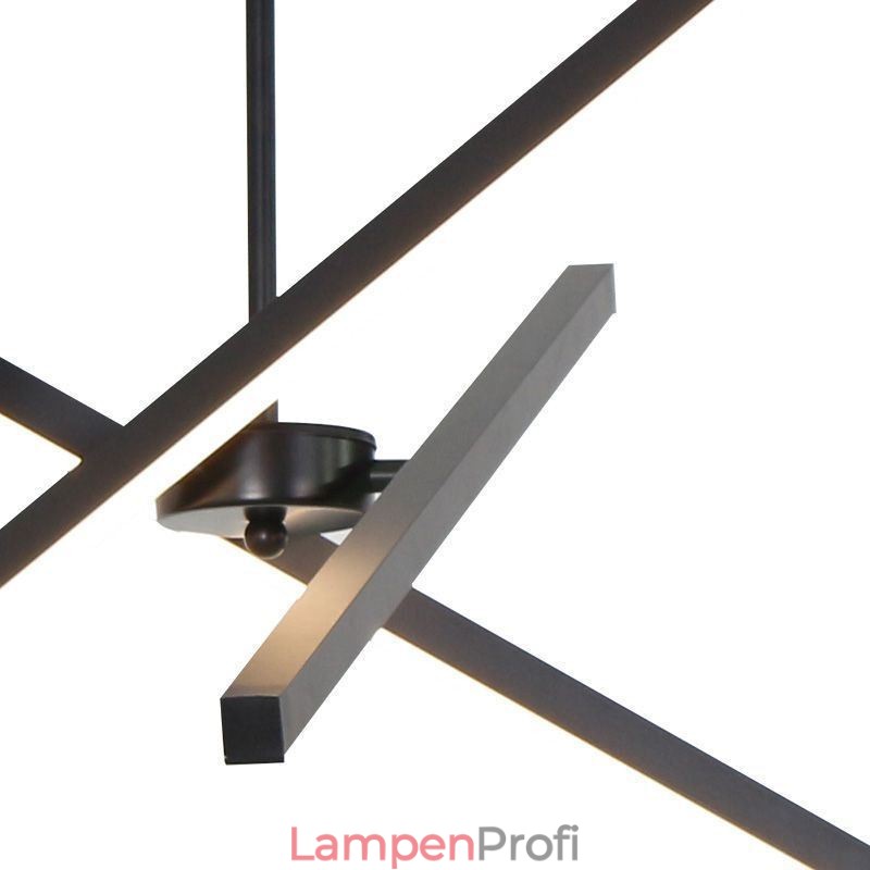 Moderne Pendelleuchte Dimmbare Schwarze Streifenlampe