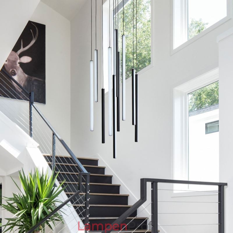 Moderne Kronleuchter Lange Streifen Pendelleuchte Duplex Gebäude