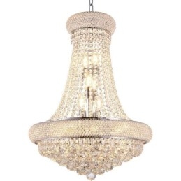 Kronleuchter in Kronenform, luxuriöse Pendelleuchte aus Kristall