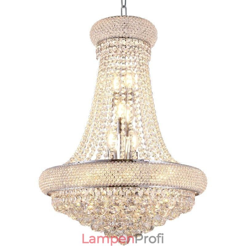 Kronleuchter in Kronenform, luxuriöse Pendelleuchte aus Kristall