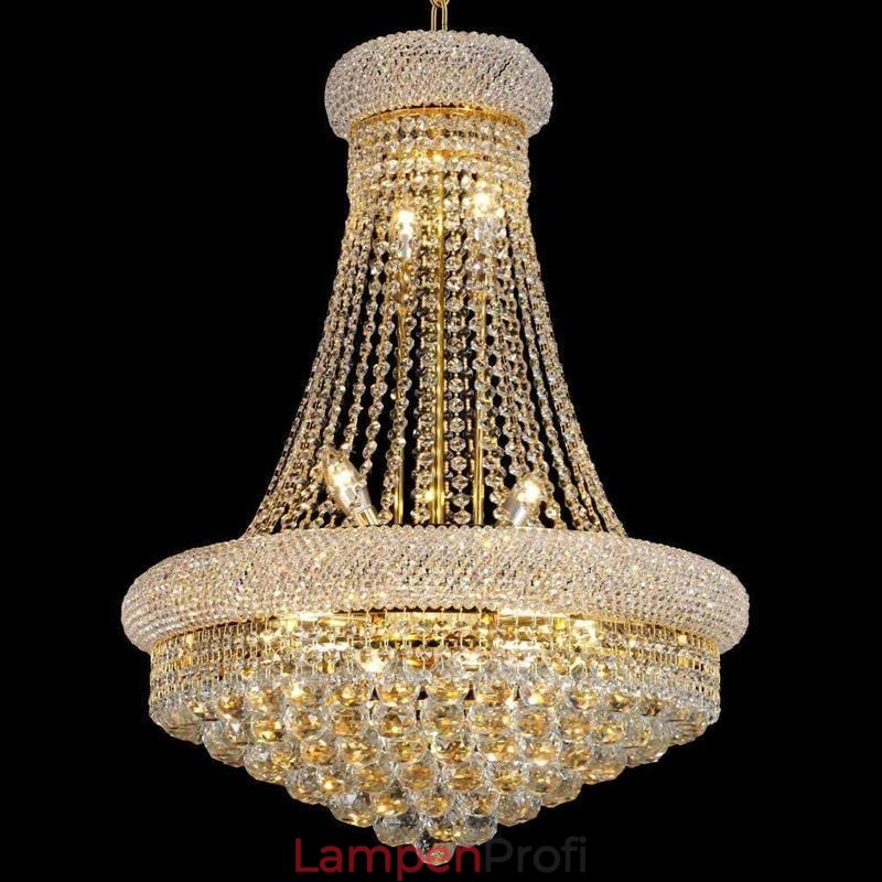 Kronleuchter in Kronenform, luxuriöse Pendelleuchte aus Kristall
