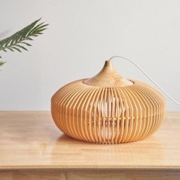 Holzrahmen Pendelleuchte Kürbisform Kronleuchter